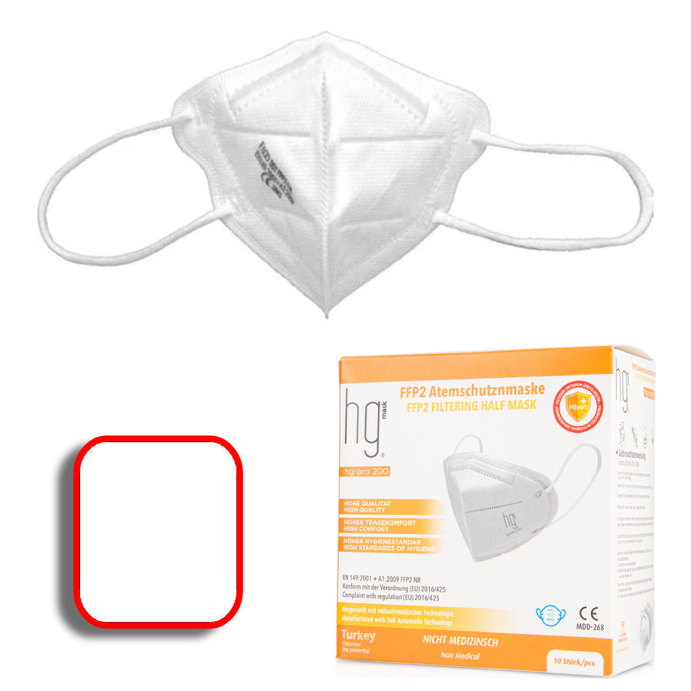 Poli HG Pro 200 Μάσκα Προστασίας σε μαύρο χρώμα  FFP2 10τμχ